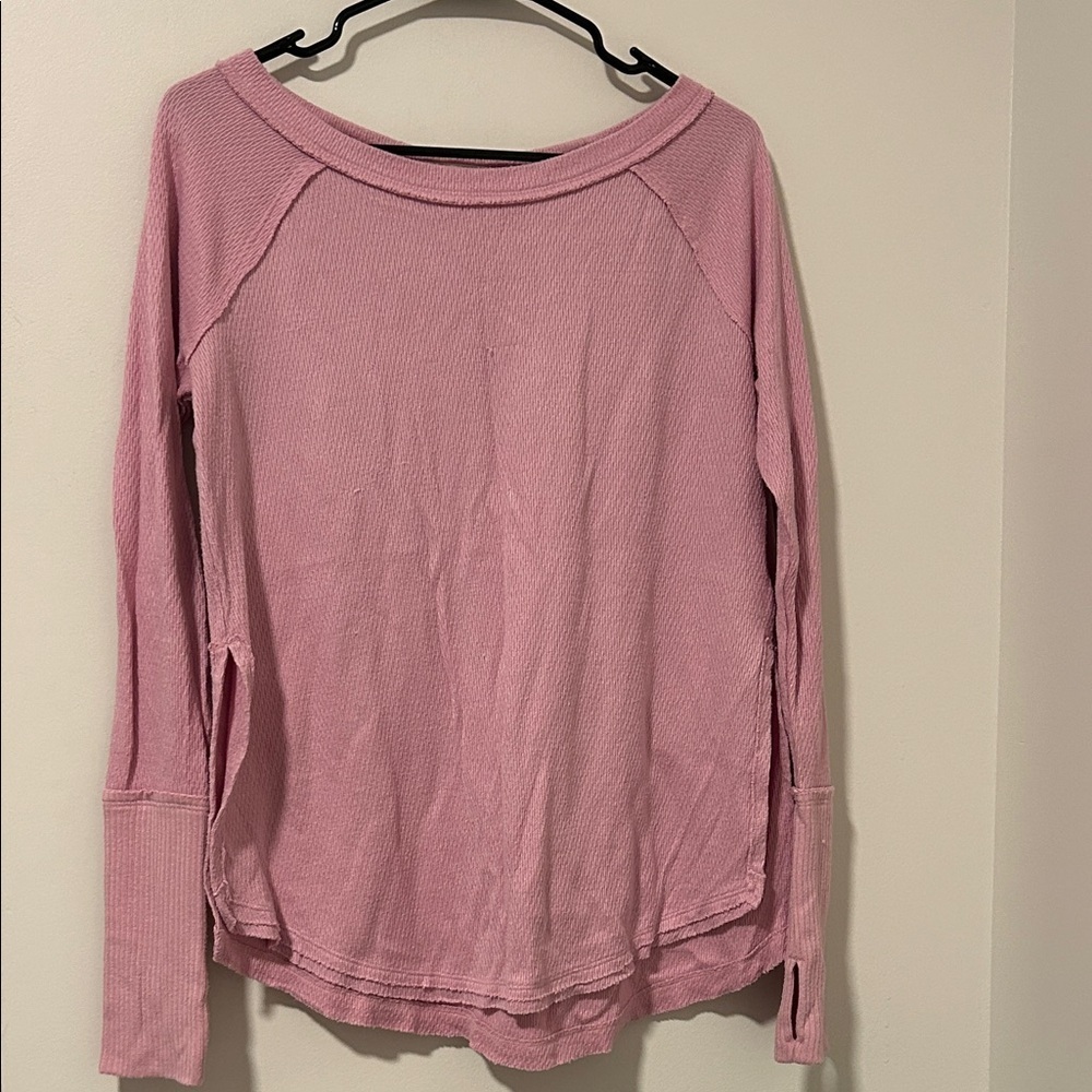 Free People We the Free Oversized Snowy Thermal Pink Size Small